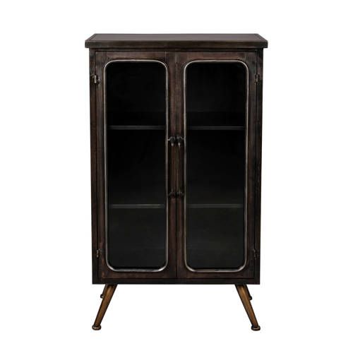 Dutchbone Denza vitrinekast - Zwart/Bruin
