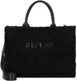 Replay Schoudertas Shopper Shoulder Bag Black Zwart