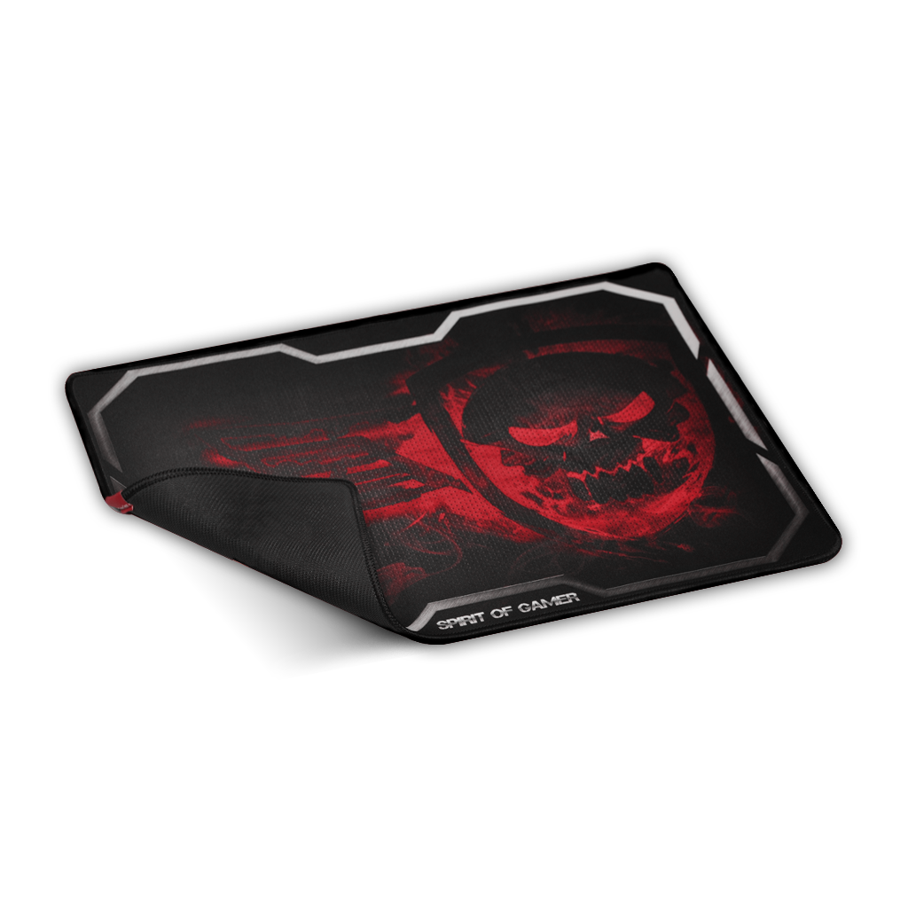 Spirit of Gamer Smokey Skull - Muismat - Zwart, Rood