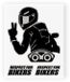 4R Quattroerre.it 6341 Supervormige sticker Respect voor Bikers, 10 x 12 cm