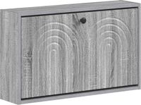 vidaXL Wandgemonteerde Schoenenkast ALKMAAR 71 x 17 x 43 cm Bewerkt hout, Entree, Modern Schoenkast, Vochtbestendig Wandmeubel, Compacte Organizer, Ruimtebesparend Meubel