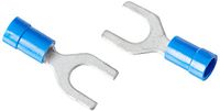Elpress 400100125 voorgeïsoleerde stekker, vork, 1,5-2,5 mm geleiderdoorsnede mm2, 6,5 (M-6) diameter van de dop, 11 breedte, blauw, 100 stuks