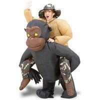 Gorilla Blauw Opblaasbaar Kostuum Man