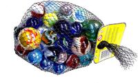Don Juan Knikkers 1 kilo knikker bonken in een netje - 4 verschillende formaten - knikkeren - buitenspeelgoed