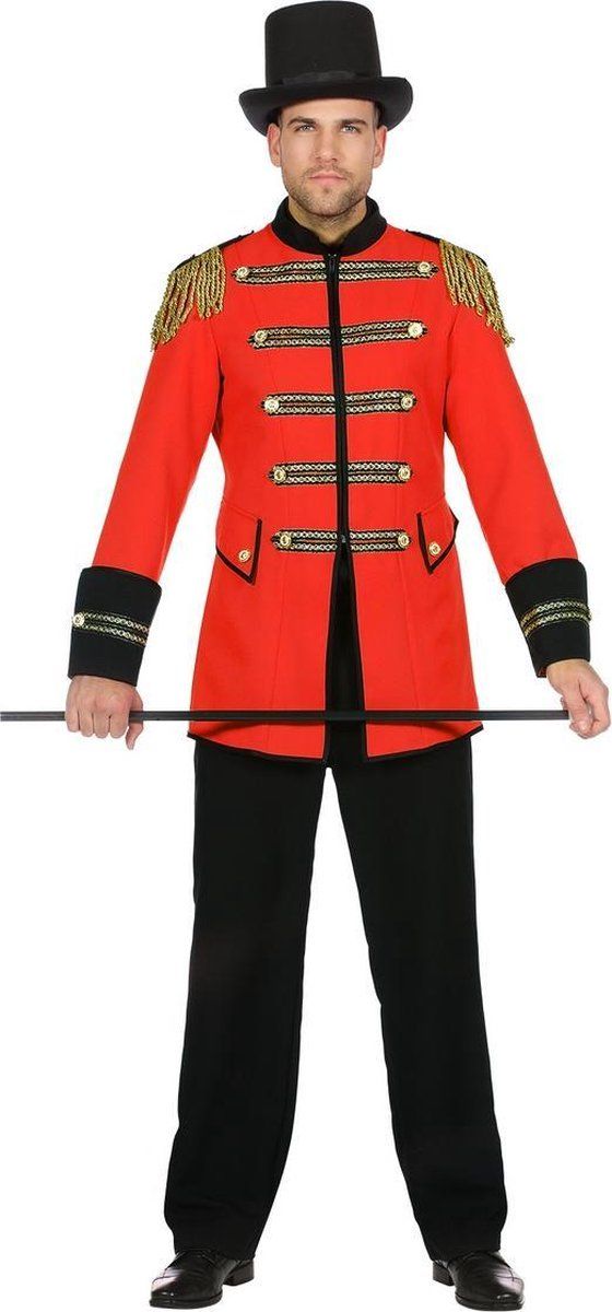 Wilbers Circus jas rood voor heren - Polyester - EAN: 8714438782262
