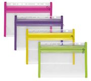 VELOFLEX - Documentenmap DIN A5 met ritssluiting, 4 stuks