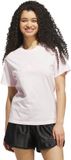 Adidas Sportswear Satin-Filled Logo Graphic T-Shirt - Dames - Roze - XL