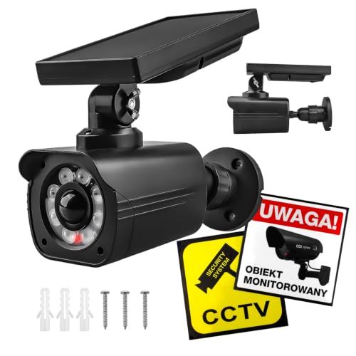 Zonnecamera-imitatie met sensor LED-verlichting en zonnepaneel