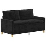vidaXL - Bank - Zwart - 156 x 81 x 87,5 cm - Polyester