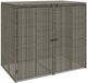 vidaXL - Afvalemmer - Doos - 2 stuks - Grijs - 130 x 80 x 115 cm - Polyetheen