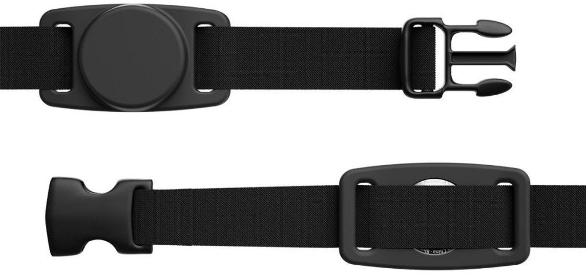 Keybudz PawTag Pet Collar AirTag Houder – Volledig Compatibel met Apple AirTag – Waterdicht en Duurzaam – Eenvoudige Bevestiging en Verwijdering - Zwart