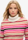 Superdry - Gestreepte korte coltrui - Dames - Sweaters