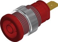 SKS Hirschmann SEB 2610 F4,8 Veiligheids-labconnector, female Bus, inbouw verticaal Stift-Ø: 4 mm Rood 1 stuk(s)