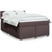 vidaXL Sommier à lattes de lit avec matelas Marron foncé 160x200 cm