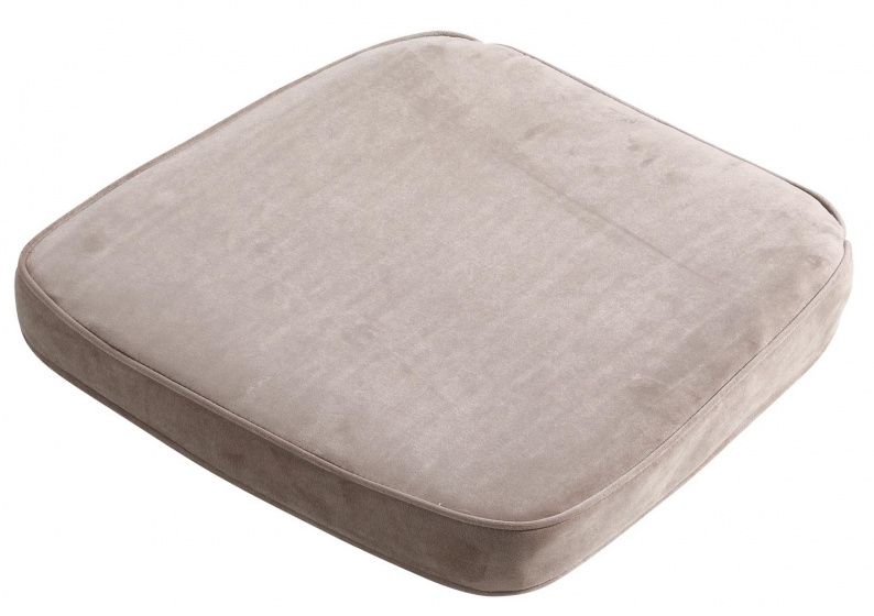 Madison Zitkussen Velvet - 48 x 46 x 5 cm - Katoen - Taupe - 8713229283261