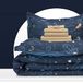 SLEEP ZONE Kids Twin Bedding Trooster Set - Super Schattig & Zacht Kinderen Beddengoed 5-delige Set met Dekbed, Laken, Kussensloop & Sham (Space Rocket)