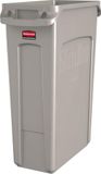 Rubbermaid Commercial Products FG354060BEIG Slim Jim met ventilatiekanalen, 87 l, beige