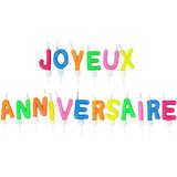 1 An de plus 1 jaar Bo2024 Happy Birthday-kaars, polypropyleen, meerkleurig, 1,80 x 0,60 x 5,40 cm