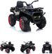 ES-Toys Elektrische kinderquad met MP3-functie, USB-aansluiting, batterijindicator, schokdempers en 2 motoren van 12V