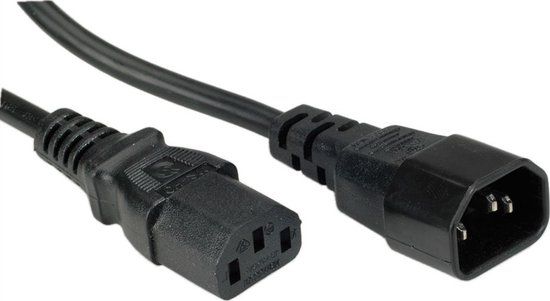 Cablexpert C13 - C14 stroomkabel voor UPS/PDU - 3x 0,75mm / zwart - 1,8 meter