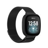 Wigento Fitbit Metalen horlogeband, vervanging, zwart