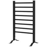 HOMCOM - Handdoekrek met verwarming - Aluminiumlegering - 53x35x90cm - Zwart