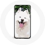 Maniacase Etui voor Samsung Galaxy J5 2016 Samojeed Wit Hondenras