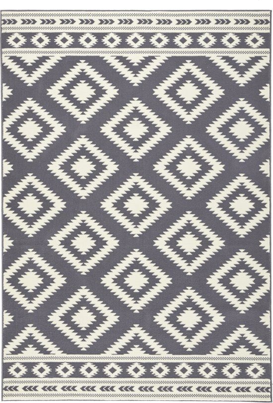 Hanse Home Vloerkleed ethno - 120x170cm - grijs/creme
