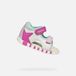 GEOX SANDAAL IUPIDOO PEUTER Sandalen - WIT/FUCHSIA - Maat 26