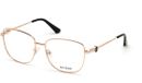 GU2757 Lunettes carrées en métal rose gold brillant 56mm