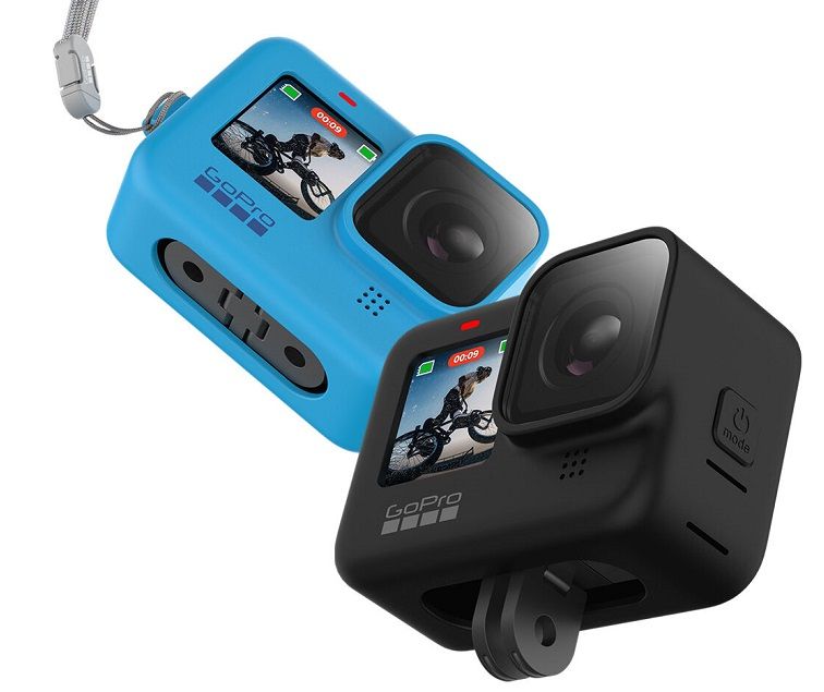 GoPro Sleeve + Lanyard Blue voor HERO9 Black