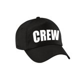 Bellatio Decorations Crew Zwarte Crew verkleed pet / baseball cap voor jongens en meisjes - verkleedhoofddeksel