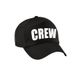 Bellatio Decorations Crew Zwarte Crew verkleed pet / baseball cap voor jongens en meisjes - verkleedhoofddeksel