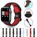 OEM Holland Connections Geschikt voor Apple Watch iWatch-serie 38/40/41/S10(42) mm heren zacht - zwart met rood