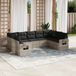 Prolenta Maison Exclusive - Ensemble de salon de jardin 9 pièces avec coussins, gris clair, rotin synthétique