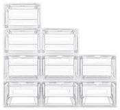 Boîtes de rangement pour chaussures - Boîtes de présentation pour chaussures - Set de 9 - Transparent - Plastique - Empilable - Construction robuste