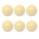 Spaas 6 rustieke bolkaarsen zonder geur, 80 mm, ± 24 uur, ivoor