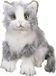Merkloos Forster Stofftiere Pluche grijs/witte kat zittend 20 cm
