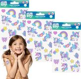 StickerBoo Bol Eenhoorn Kindertattoo Set, Afwasbare Kindertattoos