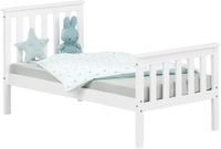 Homestyle4u Lit enfant - 70x140 cm - Lit junior - Cadre de lit - Blanc