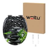 WOLTU Toiletbril Wc-deksel Toiletdeksel in MDF met softclose scharnier,Toiletzitting WC bril antibacterieel,WS2639