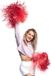 Boland Cheerballs/pompoms - 2x - Rood - 28 cm
