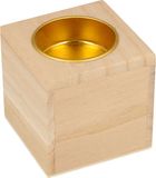 Artemio 6 houten kaarsenhouders 6x6 cm