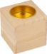 Artemio 6 houten kaarsenhouders 6x6 cm