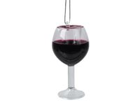 Decoris Glas glas l4.1b4.1h7.9 cm rood/helder