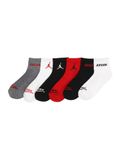 Jordan Sokken grijs / rood / zwart / wit