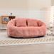 LVHOM Klassieke zitzak met 2 kussens, beanbag met zitzak, comfortabele fauteuil van chenille, zitzakken, chaise longue, tweezitsbank, roze