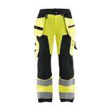 Blakläder Blaklader Dames werkbroek High Vis met spijkerzakken 7156-1811 - High Vis Geel/Zwart - D21