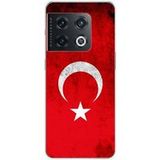 OnePlus Bedrukt siliconen hoesje compatibel met OnePlus 10 Pro 5G Drapeau turquie