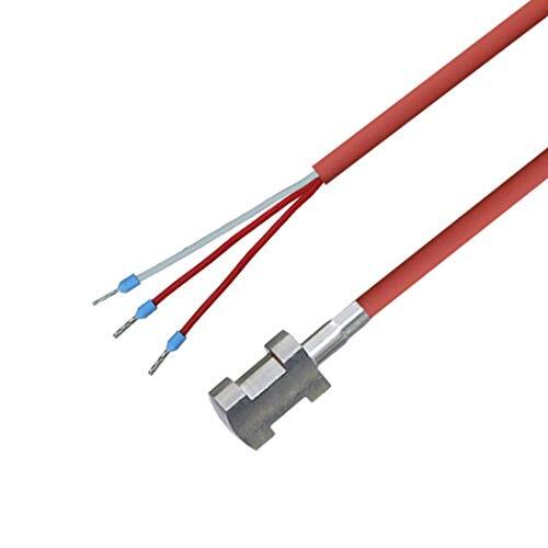 iOVEO 004AL01305 - buisaanlesensor PT100 3-geleiders met siliconen kabel incl. bevestiging tot 200 °C, 5 meter